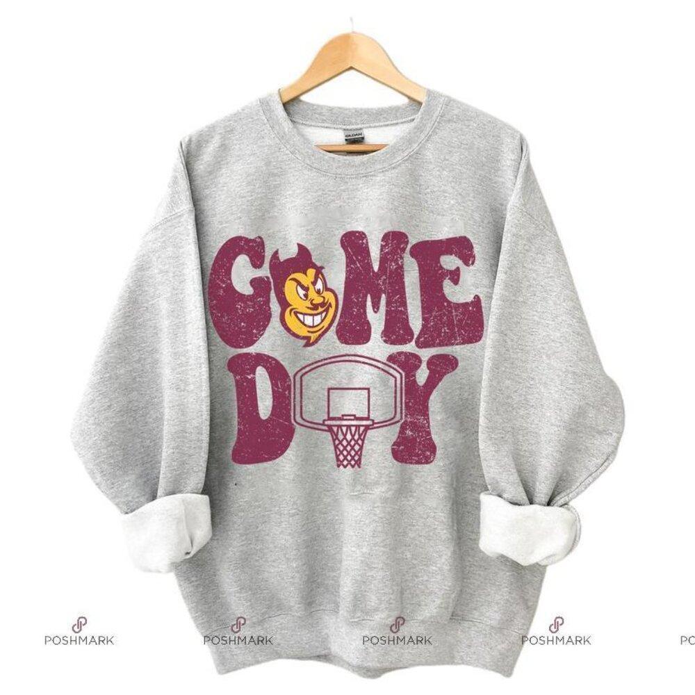 Col Arizona State Sun Devils Basketball Ncaa T Sweatshirt Retro Vtg